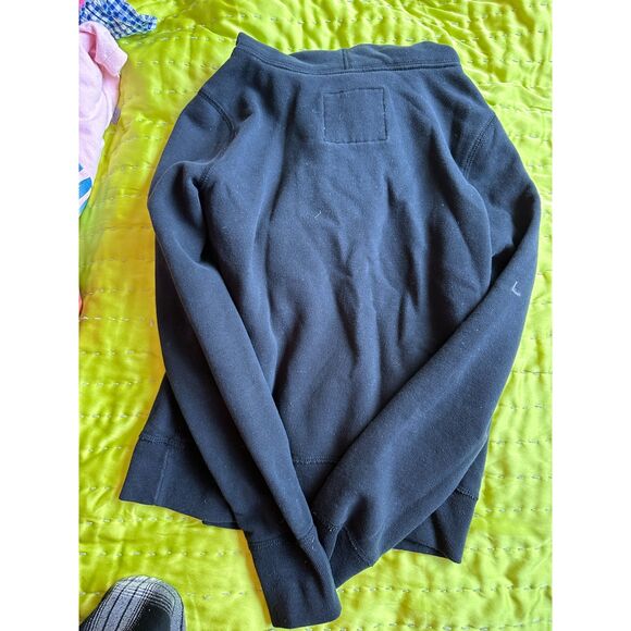 abercrombie kids Navy Blue Graphic Logo Hooded Sweatshirt Size L EUC - Picture 4 of 4